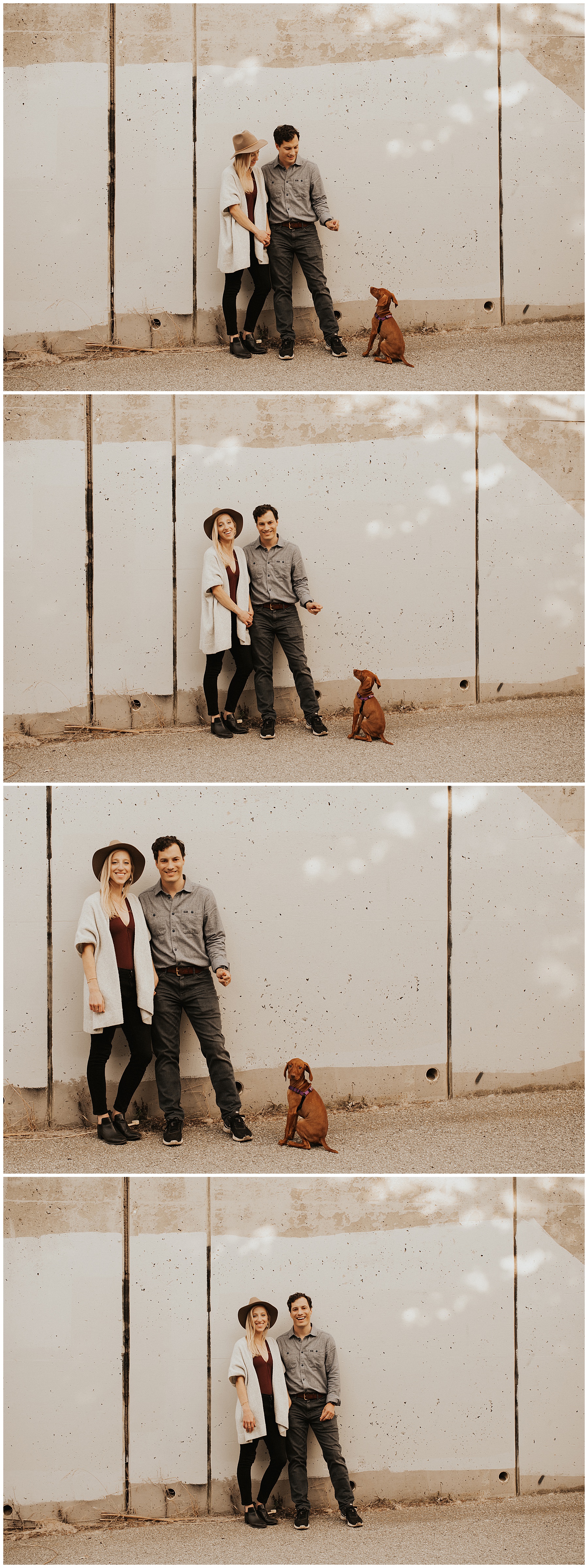 Mark and Katherine’s anniversary session with their puppy by Juju Photography