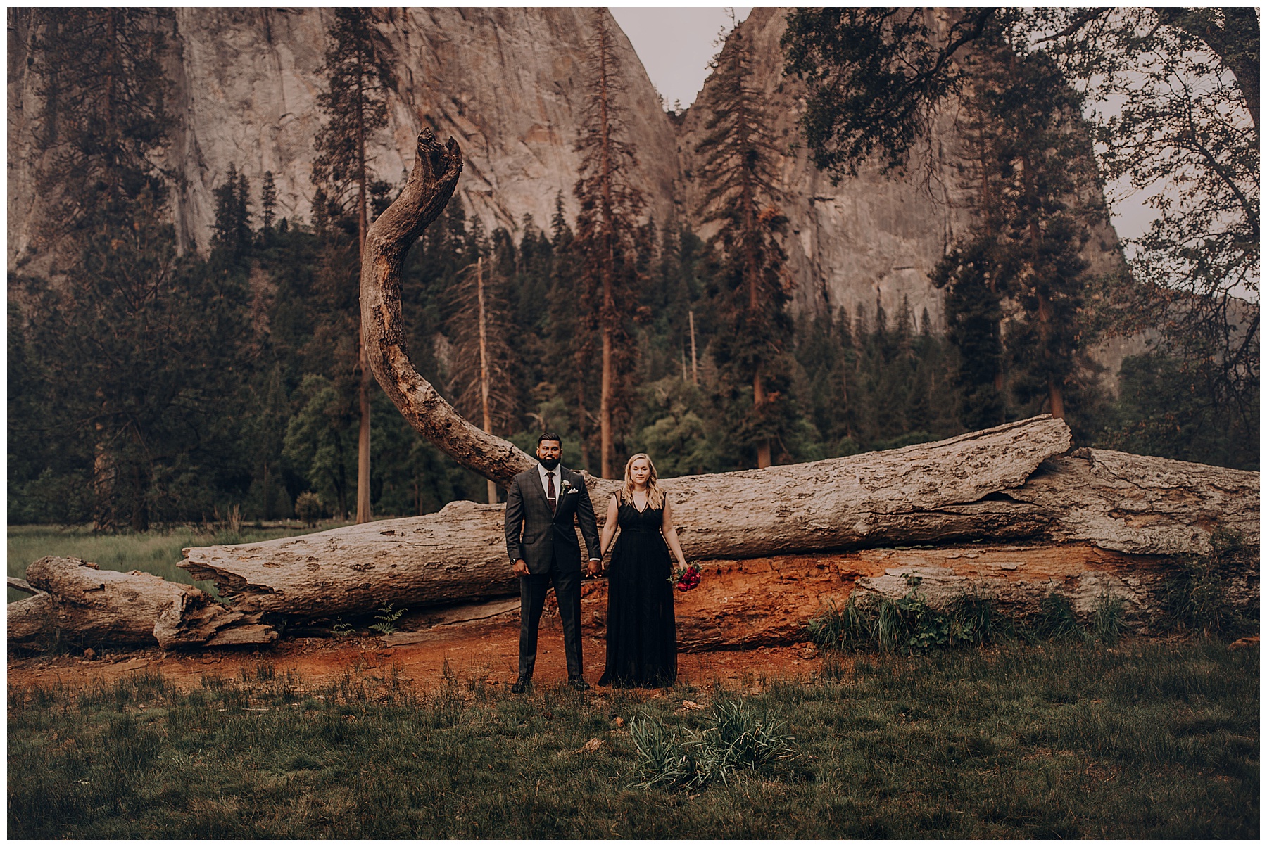 Sunset engagement session in California