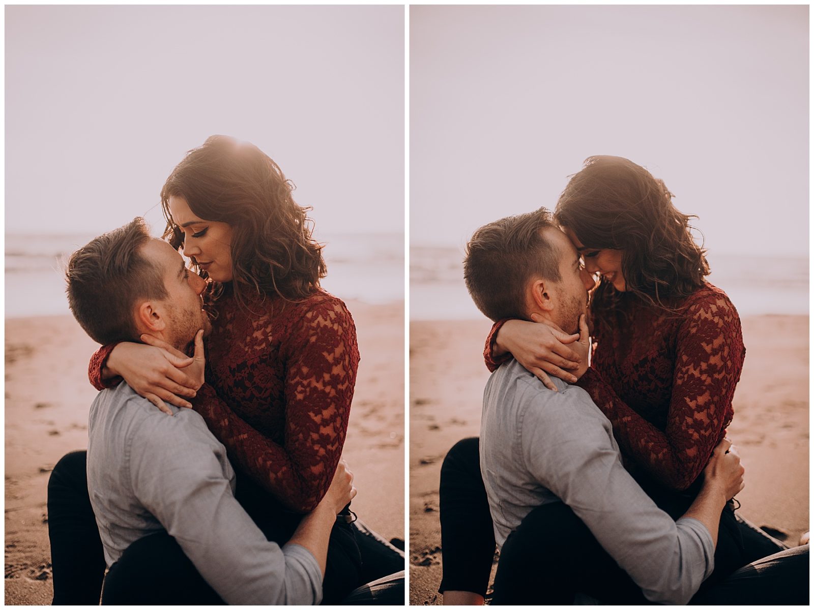 Sunset engagement session by Juju Photography
