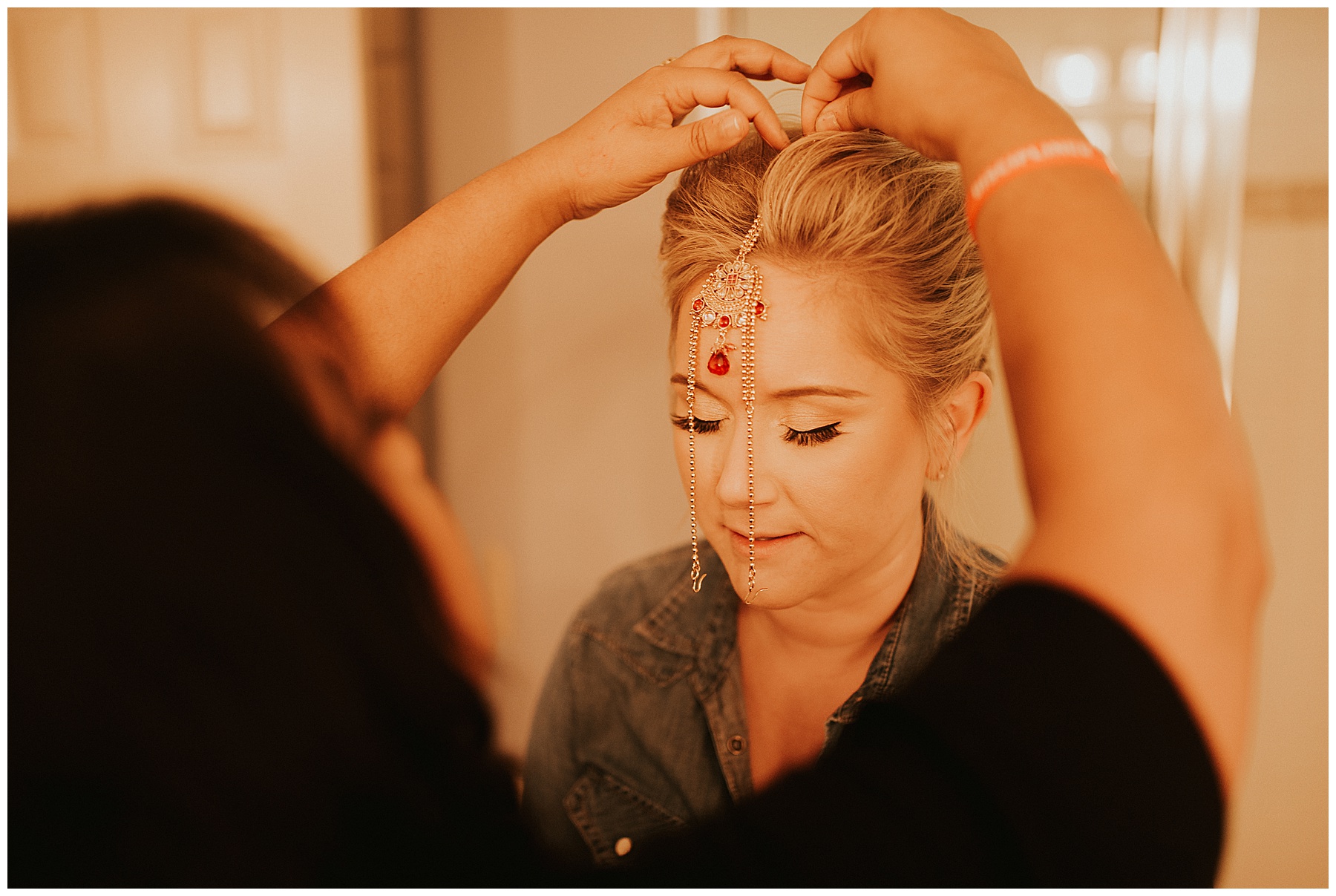 Bride getting ready for her religious Indian ceremony | Juju Photography - Florida, San Francisco & Destination wedding photographer 