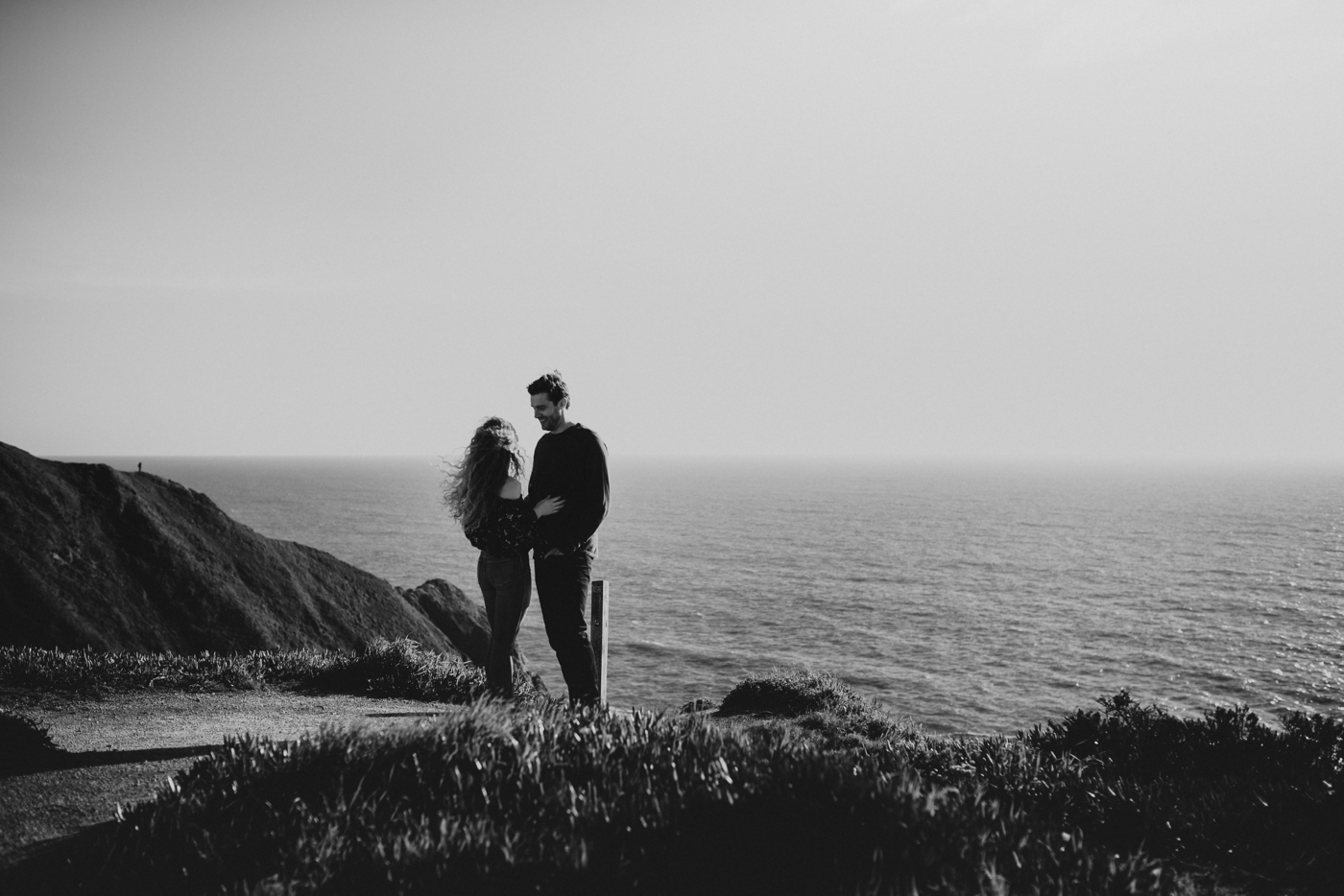 Sunset beach engagement session in Half Moon Bay, California