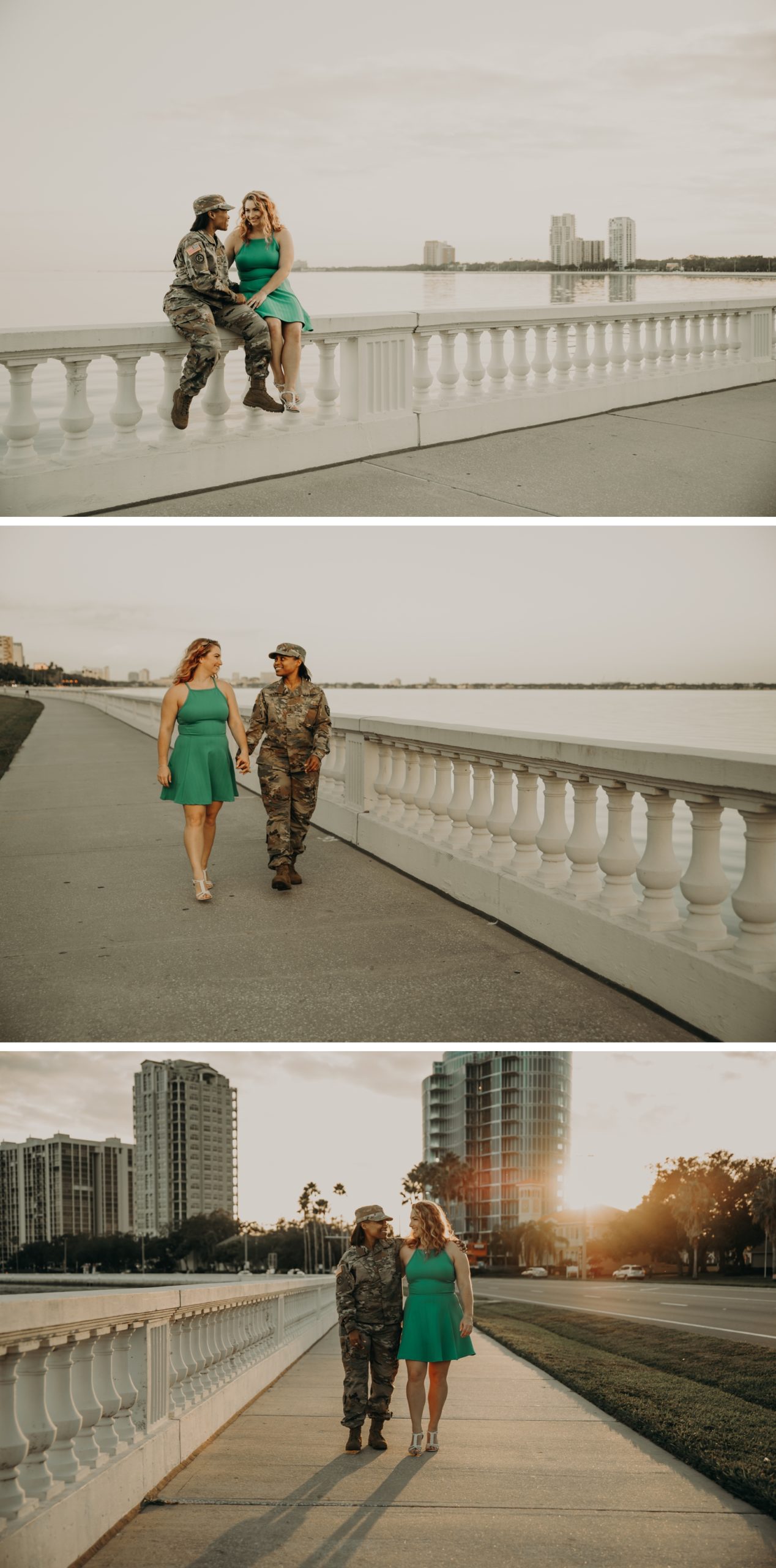 Military engagement session in Tampa Florida, Juju Photography, San Francisco Wedding Photographer