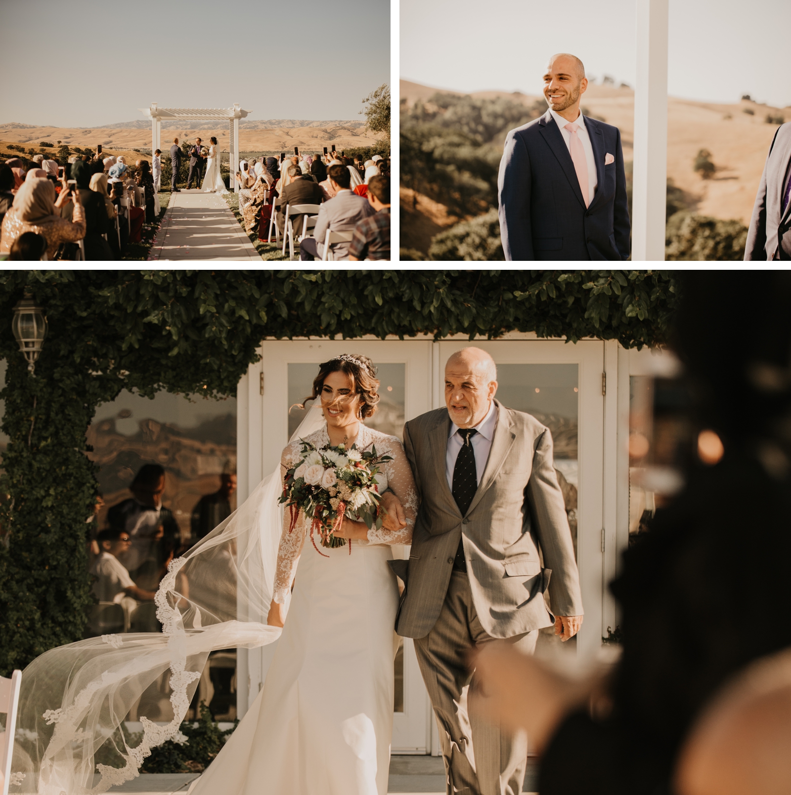 California Wedding Ceremony overlooking Vineyards | Juju Photography - California Wedding Photographer